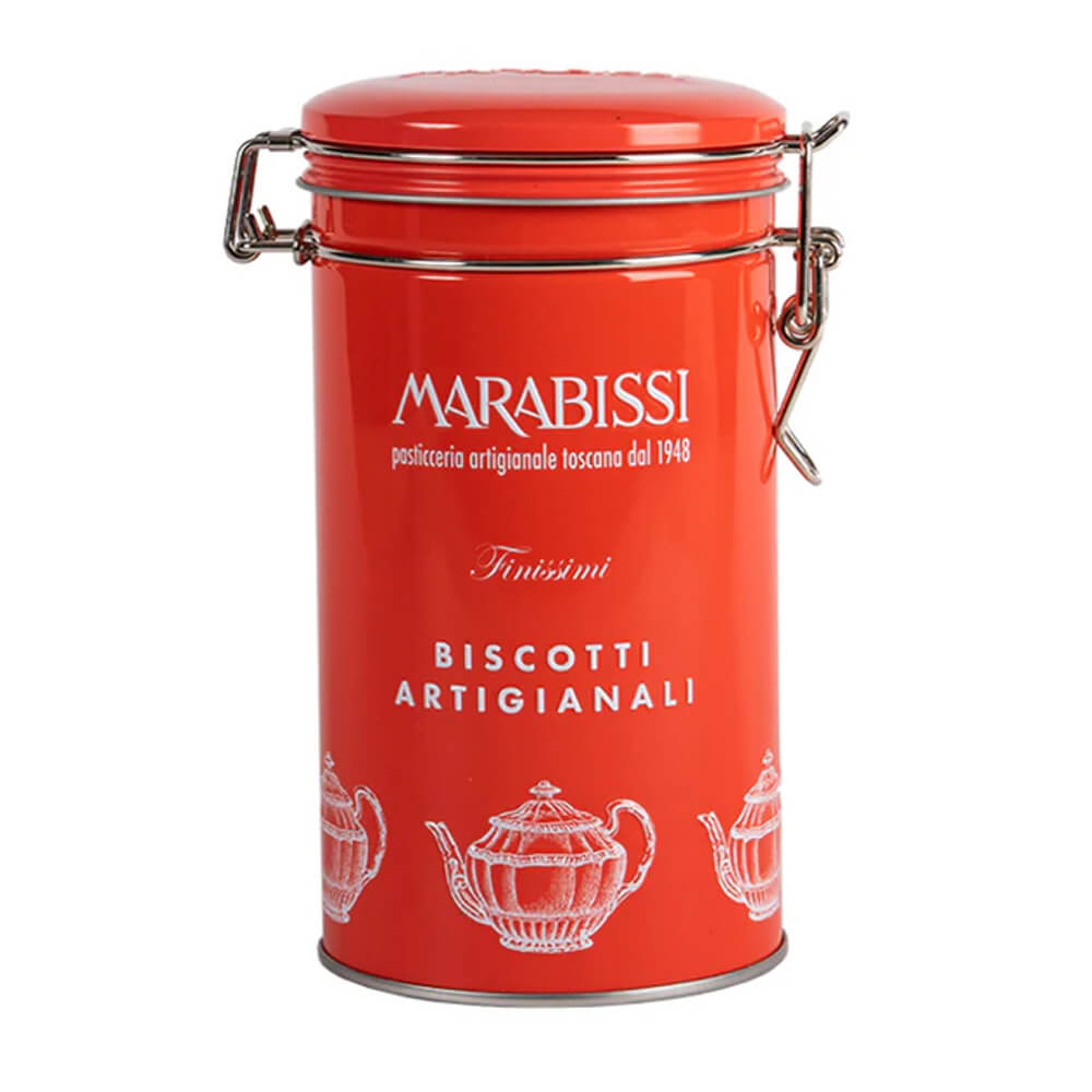 Marabissi Chocolate Cantucci in Red Tin 150g